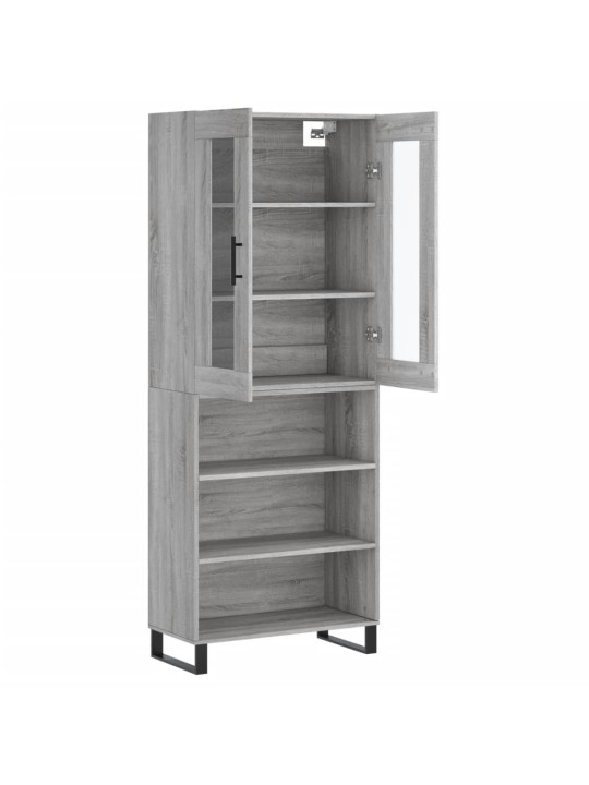 Skříň highboard šedá sonoma 69,5 x 34 x 180 cm kompozitní dřevo