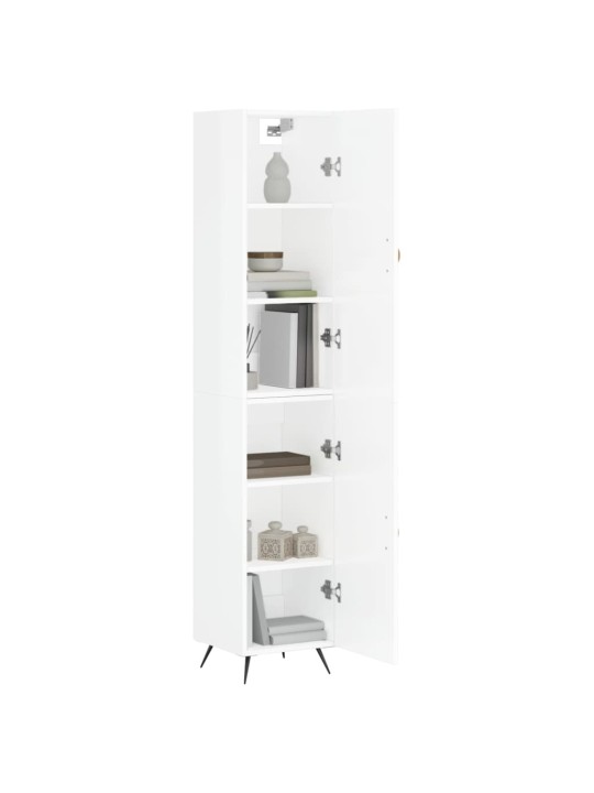 Skříň highboard bílá s vysokým leskem 34,5x34x180 cm kompozit
