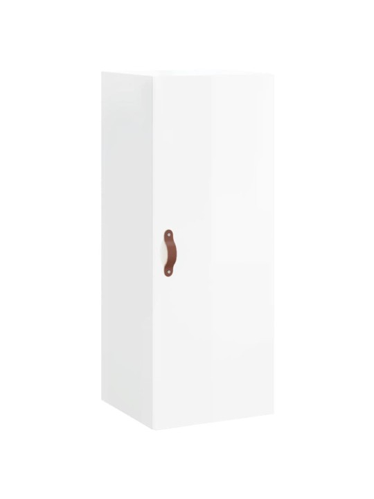 Skříň highboard bílá s vysokým leskem 34,5x34x180 cm kompozit