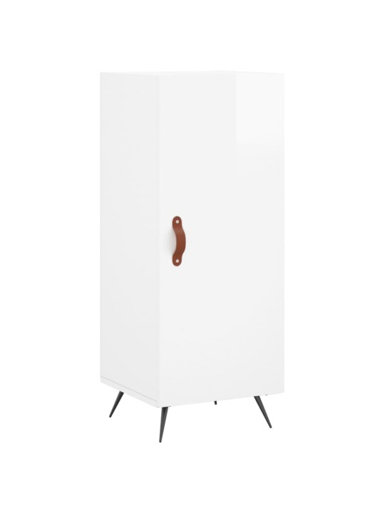 Skříň highboard bílá s vysokým leskem 34,5x34x180 cm kompozit