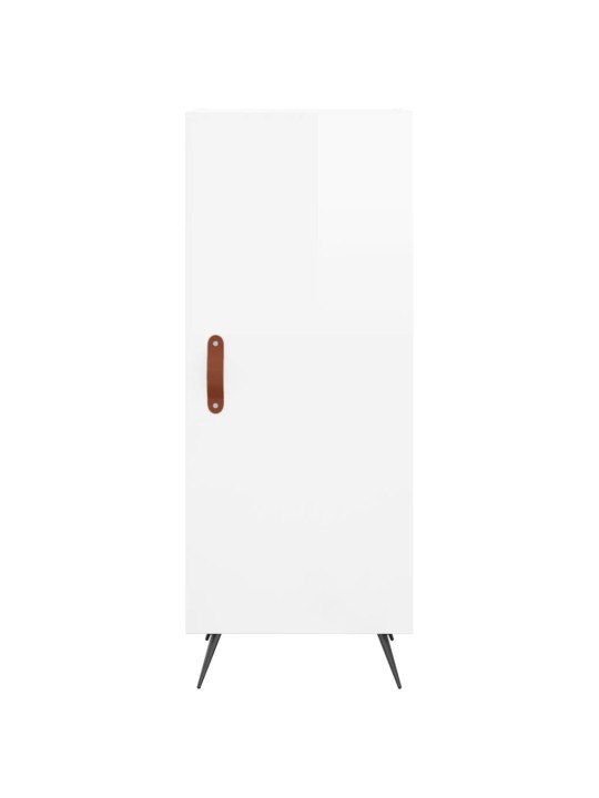 Skříň highboard bílá s vysokým leskem 34,5x34x180 cm kompozit
