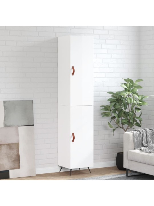 Skříň highboard bílá s vysokým leskem 34,5x34x180 cm kompozit