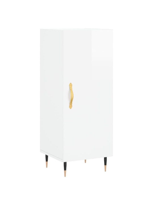 Skříň highboard bílá s vysokým leskem 34,5x34x180 cm kompozit