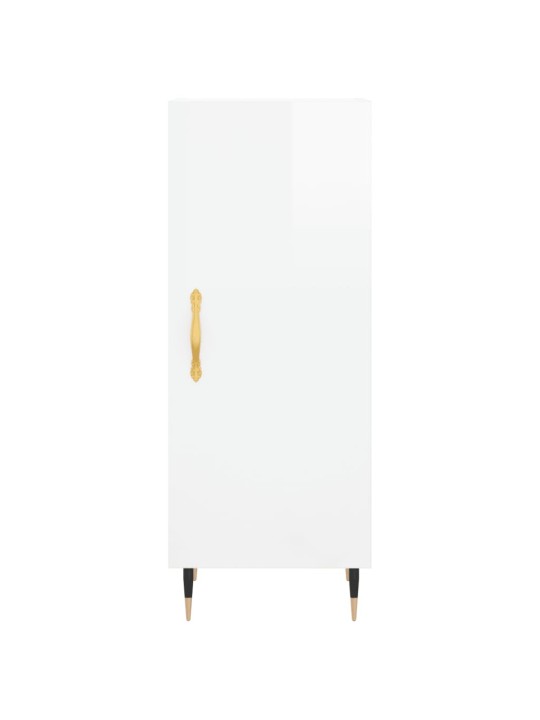 Skříň highboard bílá s vysokým leskem 34,5x34x180 cm kompozit