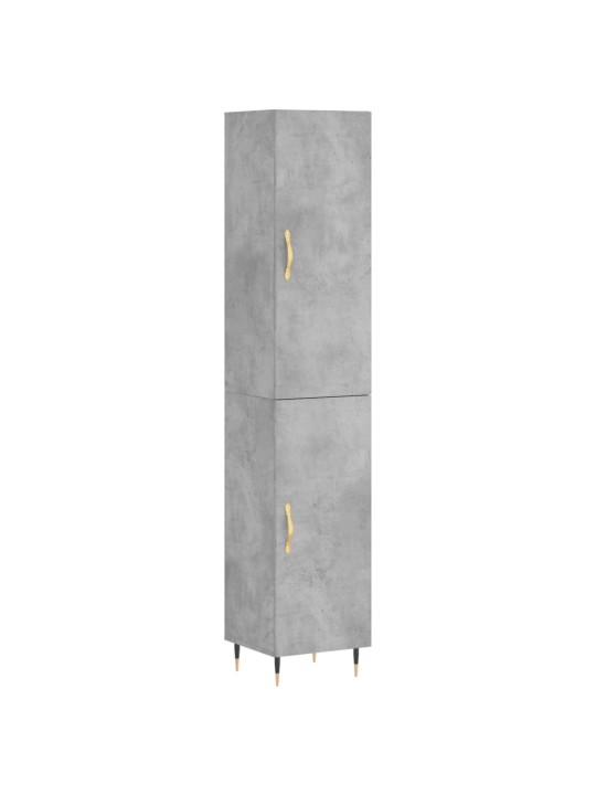Skříň highboard betonově šedá 34,5x34x180 cm kompozitní dřevo