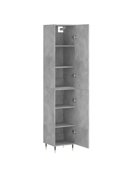 Skříň highboard betonově šedá 34,5x34x180 cm kompozitní dřevo