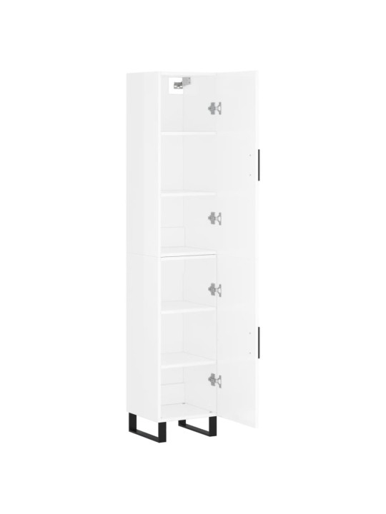 Skříň highboard bílá s vysokým leskem 34,5x34x180 cm kompozit