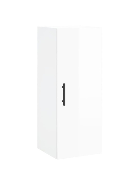 Skříň highboard bílá s vysokým leskem 34,5x34x180 cm kompozit