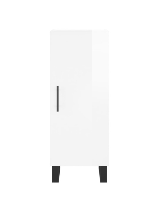 Skříň highboard bílá s vysokým leskem 34,5x34x180 cm kompozit