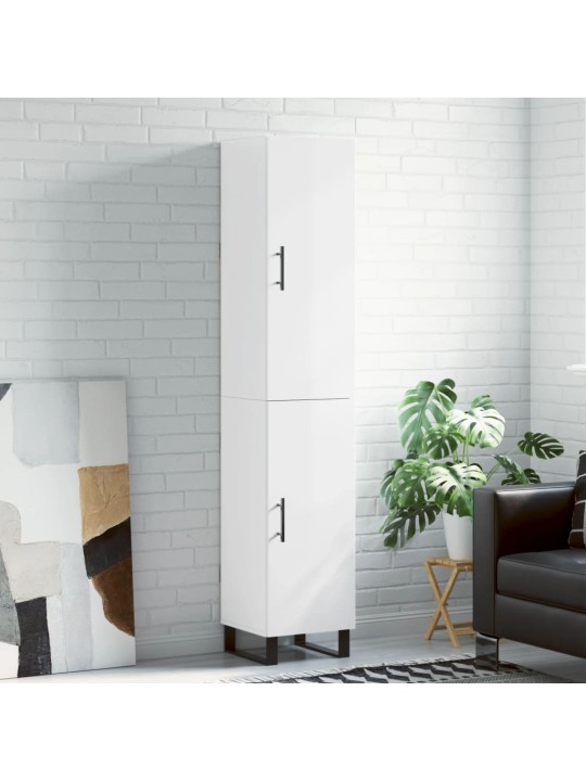 Skříň highboard bílá s vysokým leskem 34,5x34x180 cm kompozit