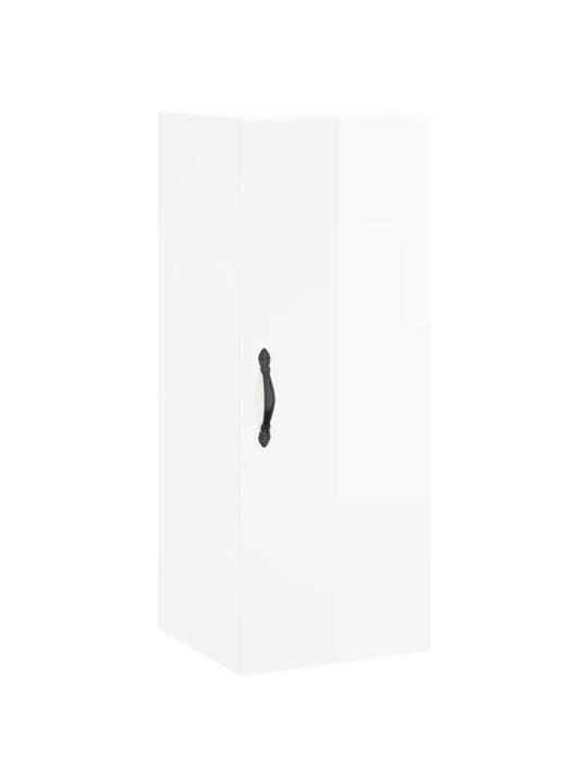 Skříň highboard bílá s vysokým leskem 34,5x34x180 cm kompozit