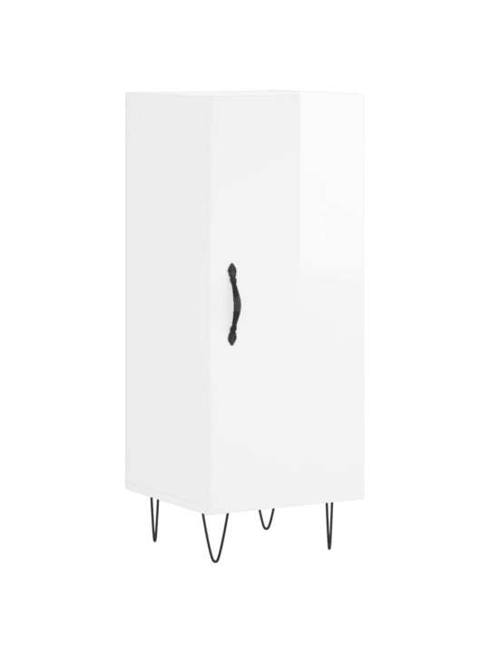 Skříň highboard bílá s vysokým leskem 34,5x34x180 cm kompozit