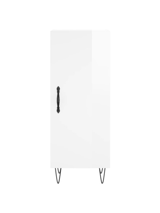 Skříň highboard bílá s vysokým leskem 34,5x34x180 cm kompozit