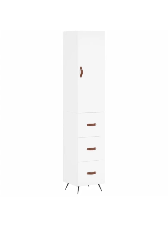 Skříň highboard bílá 34,5 x 34 x 180 cm kompozitní dřevo
