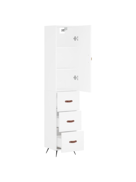 Skříň highboard bílá 34,5 x 34 x 180 cm kompozitní dřevo