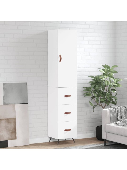 Skříň highboard bílá 34,5 x 34 x 180 cm kompozitní dřevo