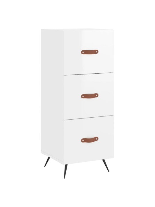 Skříň highboard bílá s vysokým leskem 34,5x34x180 cm kompozit