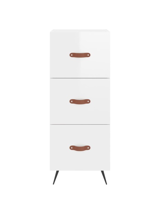 Skříň highboard bílá s vysokým leskem 34,5x34x180 cm kompozit