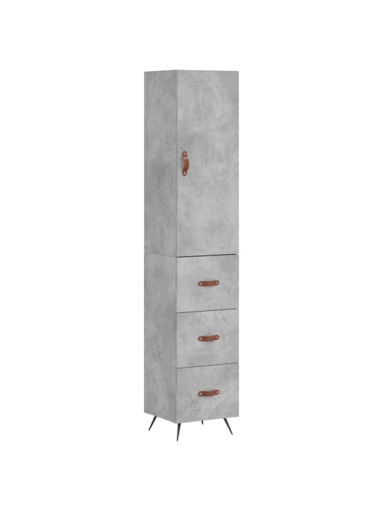 Skříň highboard betonově šedá 34,5x34x180 cm kompozitní dřevo