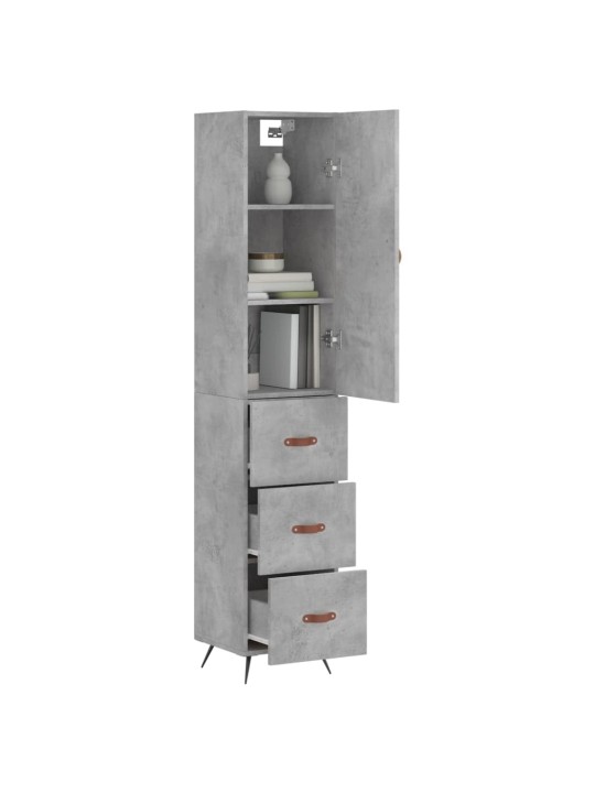 Skříň highboard betonově šedá 34,5x34x180 cm kompozitní dřevo