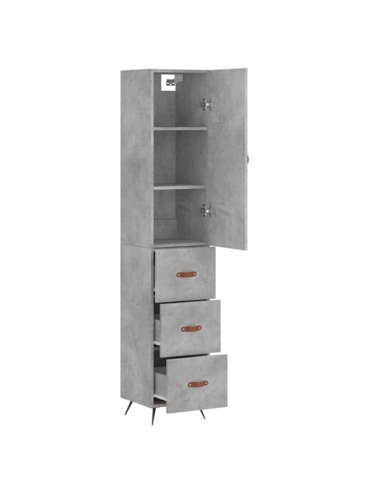 Skříň highboard betonově šedá 34,5x34x180 cm kompozitní dřevo