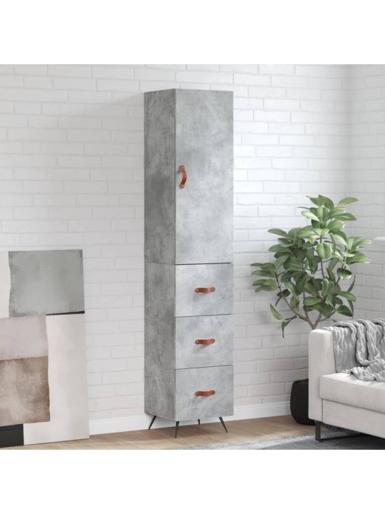 Skříň highboard betonově šedá 34,5x34x180 cm kompozitní dřevo