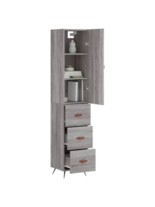 Skříň highboard šedá sonoma 34,5 x 34 x 180 cm kompozitní dřevo
