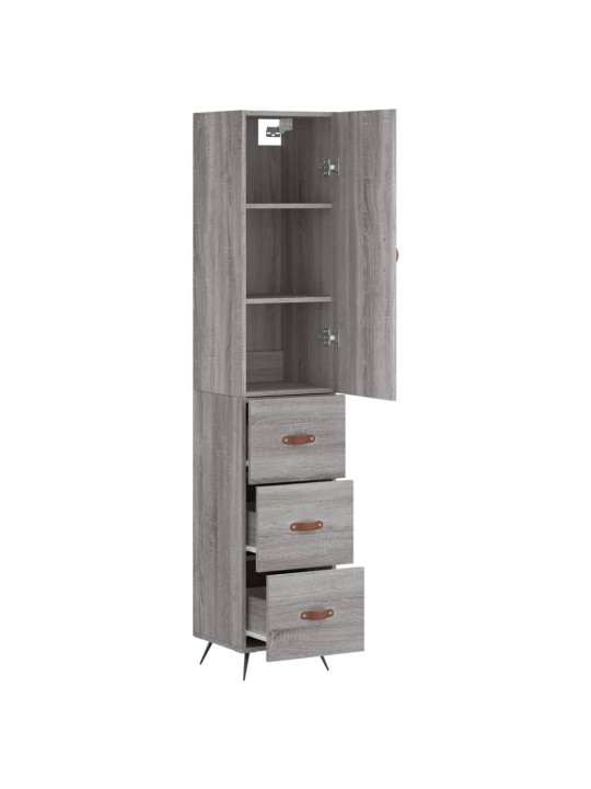Skříň highboard šedá sonoma 34,5 x 34 x 180 cm kompozitní dřevo