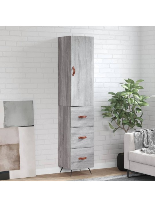 Skříň highboard šedá sonoma 34,5 x 34 x 180 cm kompozitní dřevo