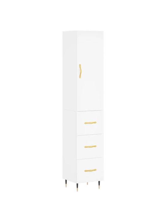 Skříň highboard bílá 34,5 x 34 x 180 cm kompozitní dřevo
