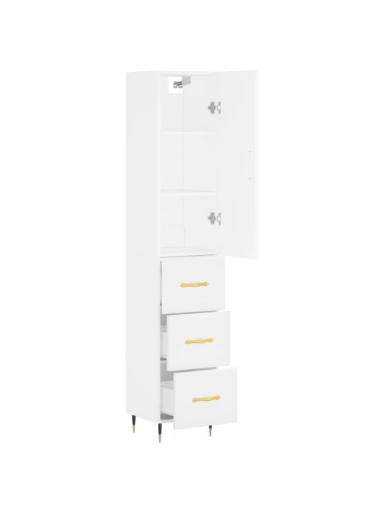 Skříň highboard bílá 34,5 x 34 x 180 cm kompozitní dřevo