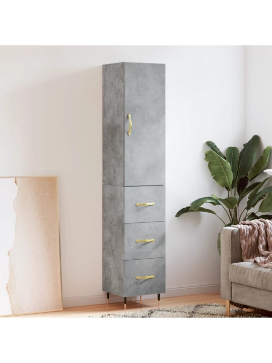 Skříň highboard betonově šedá 34,5x34x180 cm kompozitní dřevo