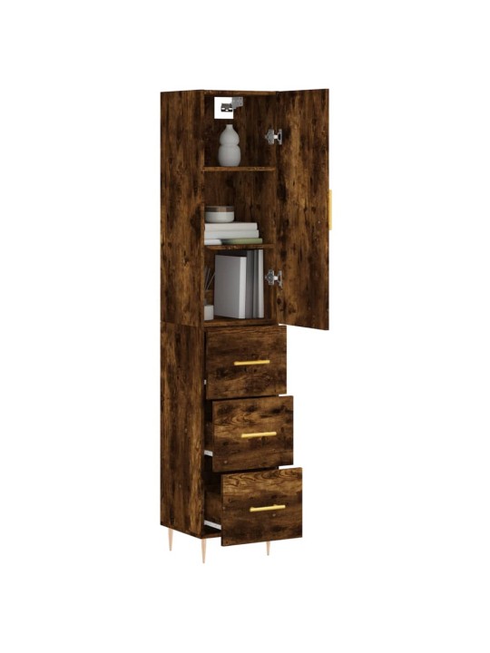 Skříň highboard kouřový dub 34,5 x 34 x 180 cm kompozitní dřevo