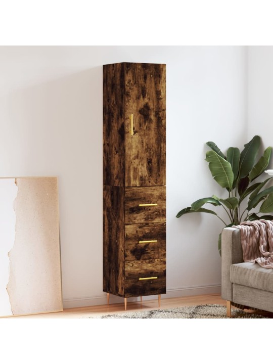 Skříň highboard kouřový dub 34,5 x 34 x 180 cm kompozitní dřevo
