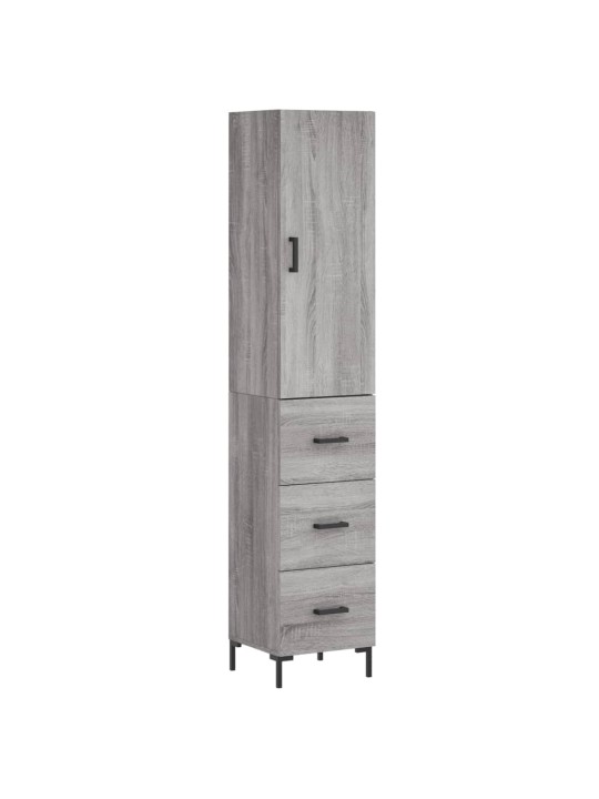 Skříň highboard šedá sonoma 34,5 x 34 x 180 cm kompozitní dřevo