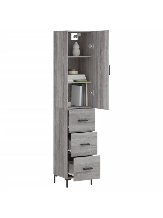 Skříň highboard šedá sonoma 34,5 x 34 x 180 cm kompozitní dřevo
