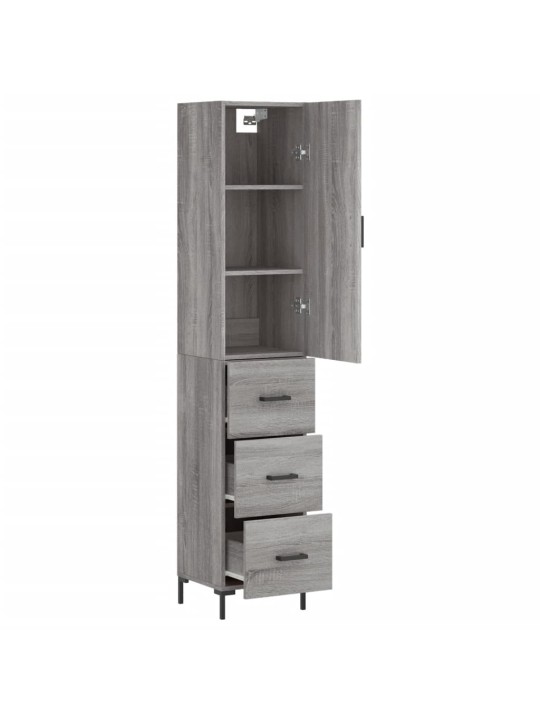 Skříň highboard šedá sonoma 34,5 x 34 x 180 cm kompozitní dřevo