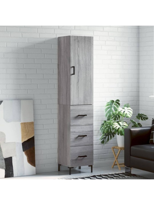 Skříň highboard šedá sonoma 34,5 x 34 x 180 cm kompozitní dřevo
