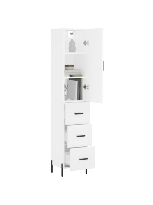 Skříň highboard bílá 34,5 x 34 x 180 cm kompozitní dřevo