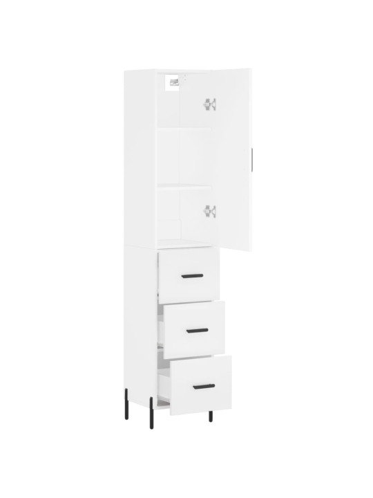 Skříň highboard bílá 34,5 x 34 x 180 cm kompozitní dřevo
