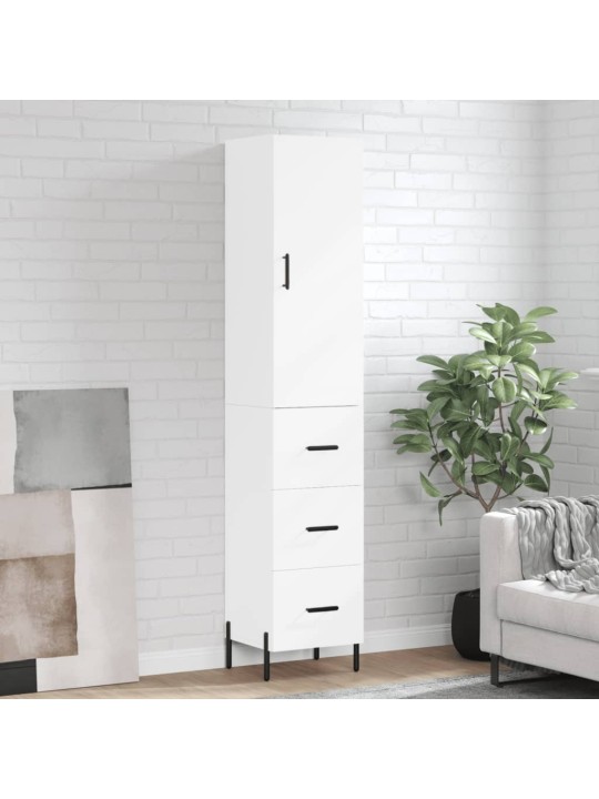 Skříň highboard bílá 34,5 x 34 x 180 cm kompozitní dřevo