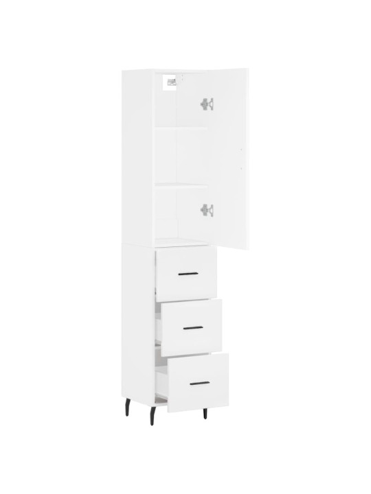 Skříň highboard bílá 34,5 x 34 x 180 cm kompozitní dřevo