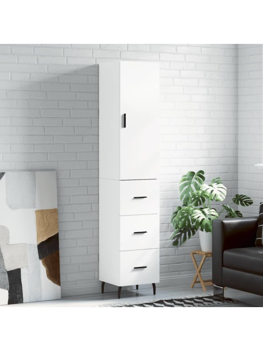 Skříň highboard bílá 34,5 x 34 x 180 cm kompozitní dřevo
