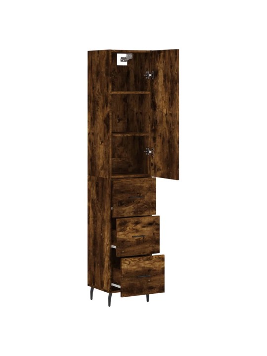 Skříň highboard kouřový dub 34,5 x 34 x 180 cm kompozitní dřevo