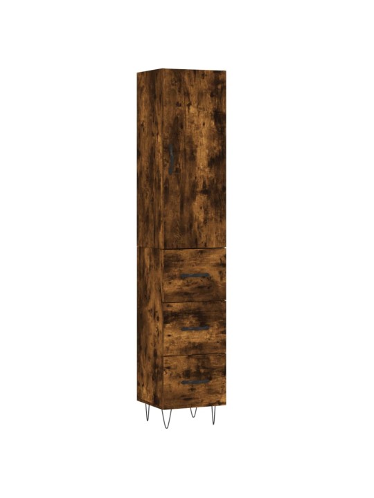 Skříň highboard kouřový dub 34,5 x 34 x 180 cm kompozitní dřevo