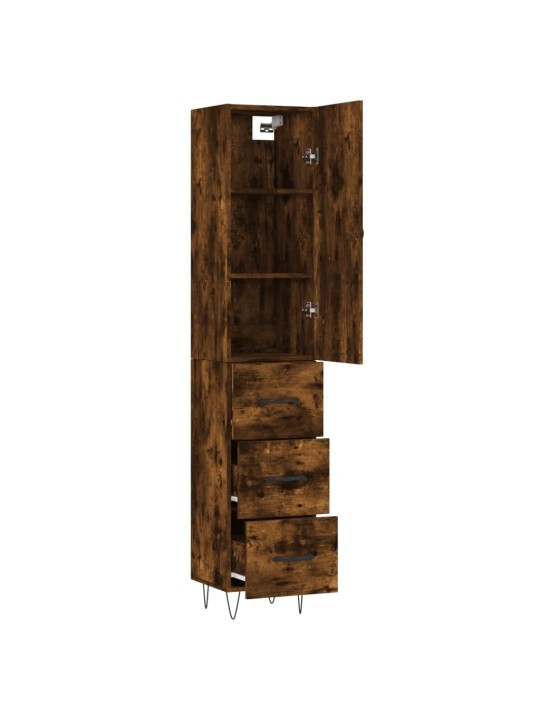 Skříň highboard kouřový dub 34,5 x 34 x 180 cm kompozitní dřevo