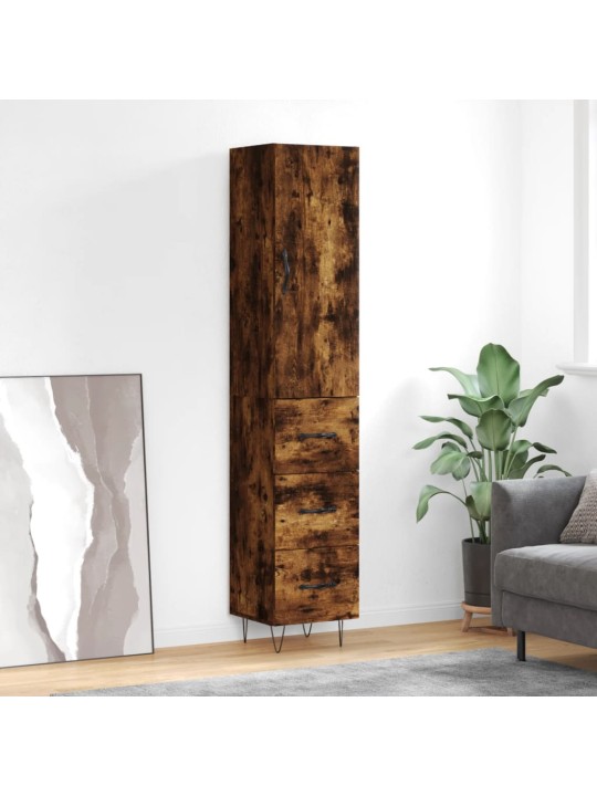 Skříň highboard kouřový dub 34,5 x 34 x 180 cm kompozitní dřevo