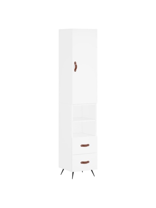 Skříň highboard bílá 34,5 x 34 x 180 cm kompozitní dřevo