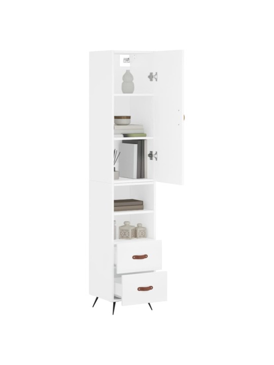 Skříň highboard bílá 34,5 x 34 x 180 cm kompozitní dřevo