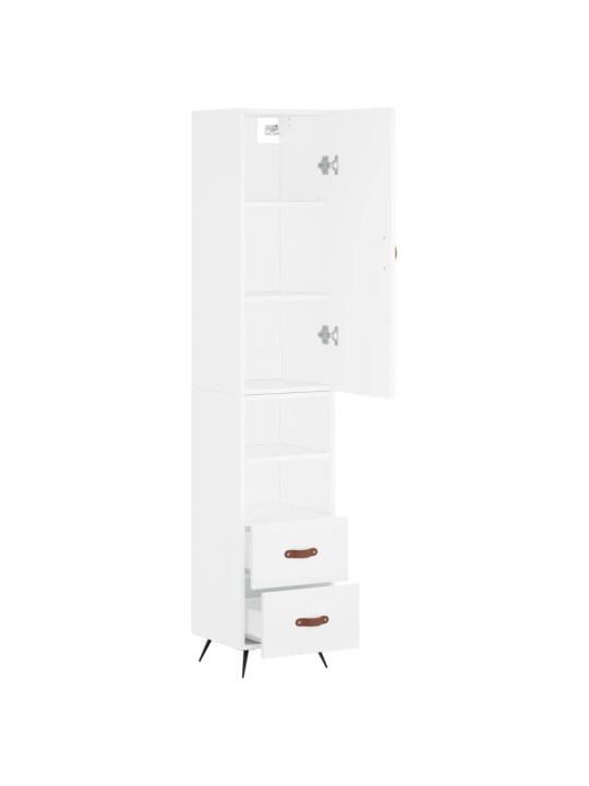 Skříň highboard bílá 34,5 x 34 x 180 cm kompozitní dřevo